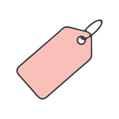 price tag with red ribbon