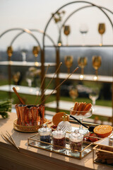 Elegant Outdoor Cocktail Setup