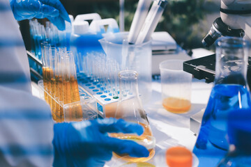 Researchers working in the clinical laboratory