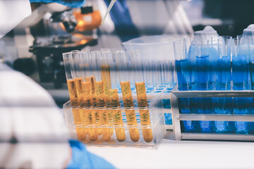 Researchers working in the clinical laboratory