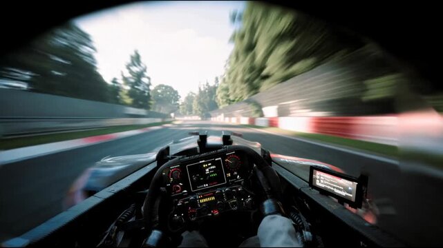High-Speed Race Car Simulation: First-Person Perspective