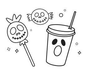 Halloween decorations vector illustration