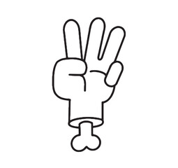 halloween day spoky hand vector illustration