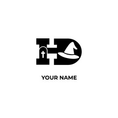 letter HD halloween logo