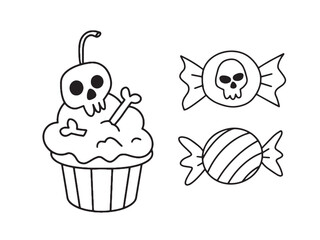 Halloween decorations vector illustration