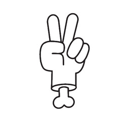 halloween day spoky hand vector illustration