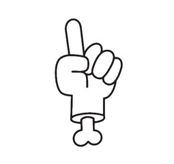 halloween day spoky hand vector illustration