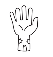 Obraz premium halloween day spoky hand vector illustration