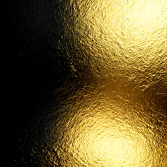 Shiny Gold Foil Texture with Deep Black Shadow and Bright Highlights metallic isolated on a transparent background