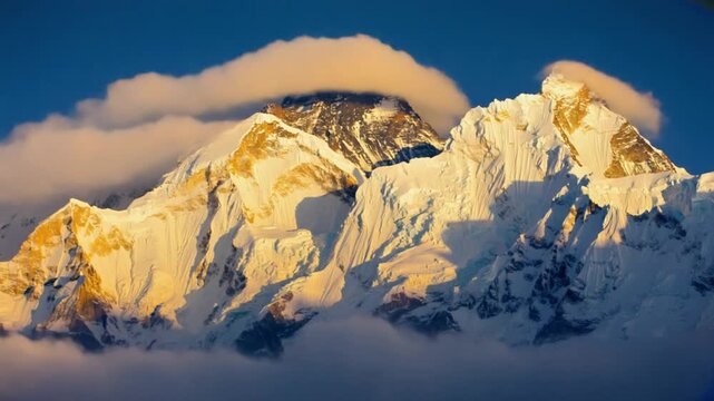 nanda devi peak in uttarakhand indian mountain peak video timelapse