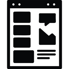 Website Layout Icon design development content block page template interface ui ux internet online structure