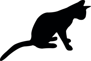 a cat body silhouette vector