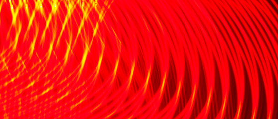 Curved Red and Yellow Light Wave Abstract Background