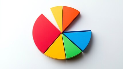 Household budget allocation pie chart showing different categories of expenses in colorful segments