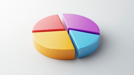 Fototapeta premium Budget allocation pie chart representing household expenses in clear segments for easy understanding