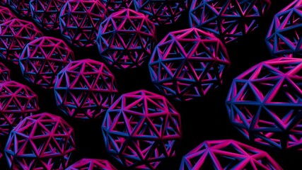3d animation of wiremesh purple sphere metal.Captivating green patterns emerge as dynamic light transforms the visual space in an intricate digital display - Powered by Adobe