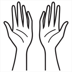 Fototapeta premium human hand vector silhouette