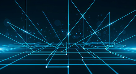Future Tech Light Grid Vol. 12 – Abstract Digital Network Background