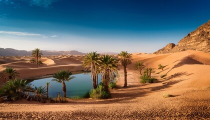 A Landscape Of Desert Oasis