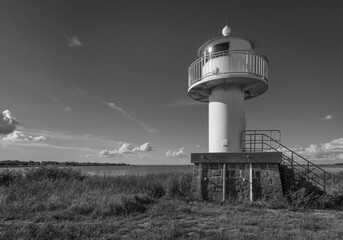 Lighthouse on the coast of the river Elbe.