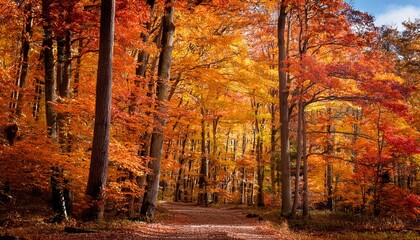 Vibrant Fall Colors Woods