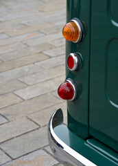 rear lights of the old car 