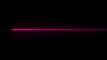 Thin horizontal neon pink line glowing against a solid black background image © Thoughts of humanity