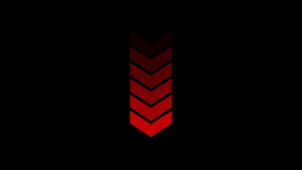 Stacked Red Chevron Arrows Pointing Downward Against Black Background image