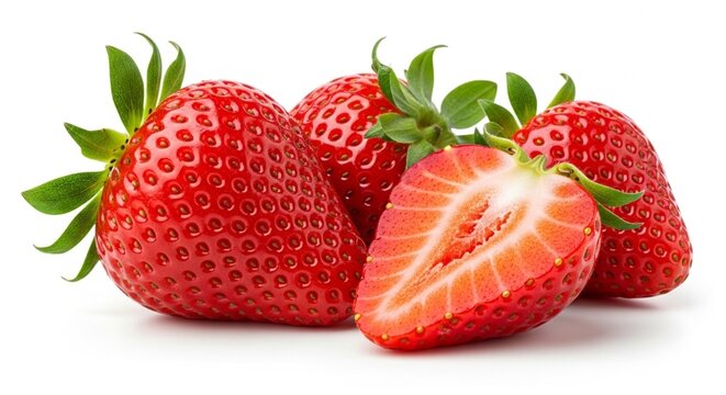 strawberry on white background, moranguinho, morango