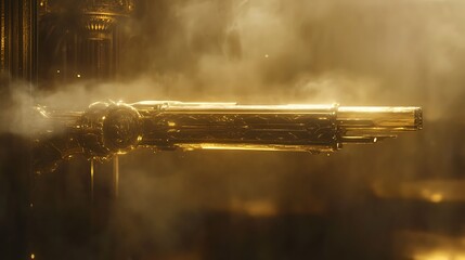 Closeup of an old rusty key and metal door handle with a glistening water droplet