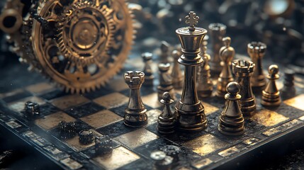 Antique pocket watch and brass clock with gold decoration displaying vintage metal ornament and detail