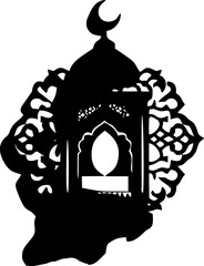 Beautiful Ramadan Light Candle Decoration with Glowing Lantern Ambience