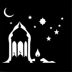 Beautiful Ramadan Light Candle Decoration with Glowing Lantern Ambience