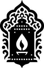 Beautiful Ramadan Light Candle Decoration with Glowing Lantern Ambience