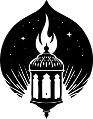 Beautiful Ramadan Light Candle Decoration with Glowing Lantern Ambience