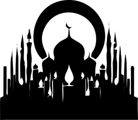 Beautiful Ramadan Light Candle Decoration with Glowing Lantern Ambience