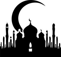 Beautiful Ramadan Light Candle Decoration with Glowing Lantern Ambience