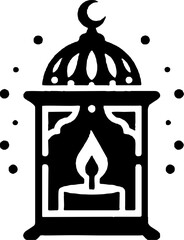 Beautiful Ramadan Light Candle Decoration with Glowing Lantern Ambience