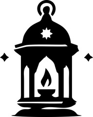 Beautiful Ramadan Light Candle Decoration with Glowing Lantern Ambience