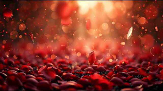 red rose petals