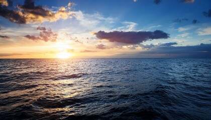 Obraz premium Sea Sunset Sky And Water