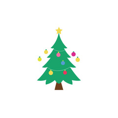 Fototapeta premium Christmas tree illustration 