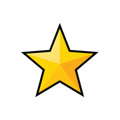 Illustration of a shiny yellow star representing success and achievement