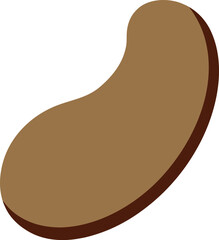 Brown Kidney Bean Seed Vector Illustration for Food and Agriculture