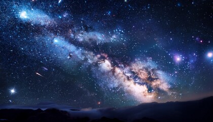 Fototapeta premium Deep Space Scattered Stars Dark Nebulae