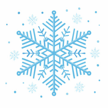 Flocon de neige stylis&eacute; en design minimaliste