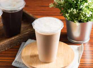 delight of iced milk tea. Perfect for menus, ads, or social media, offering a tasty escape and inviting cafe experience. Refreshing and delicious.
