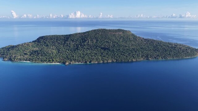 The beautiful island of Pulau Reong, lies about 100 miles east of Alor, Indonesia. This area is known for its diverse coral reefs and spectacular scuba diving and snorkeling.