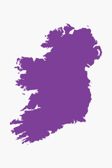 Obraz premium Vector graphic artwork suitable for print and web containing flat detailed map of IRELAND