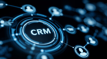 Circular Crm Network with Icons